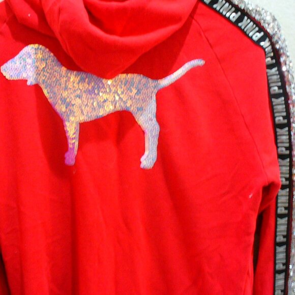 VICTORIA'S SECRET SET track Suit Joggers Hoody Red NWOT Size L - Picture 6 of 13